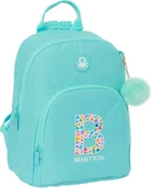 Plecaki - Plecak Benetton Letter Mini zielony 25 x 30 x 13 cm - miniaturka - grafika 1
