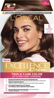 Farby do włosów i szampony koloryzujące - Loreal Paris Paris Excellence Creme Krem koloryzujący 5 jasny brąz 0258885 - miniaturka - grafika 1