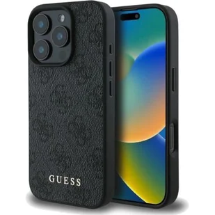 Guess GUHCP16LG4GFGR iPhone 16 Pro czarny/black HC PU 4G Classic - Etui i futerały do telefonów - miniaturka - grafika 1