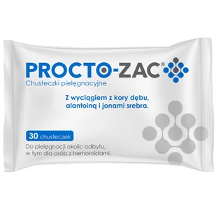 Procto-Zac, chusteczki pielęgnacyjne, 30 sztuk - Serce i układ krążenia - miniaturka - grafika 1