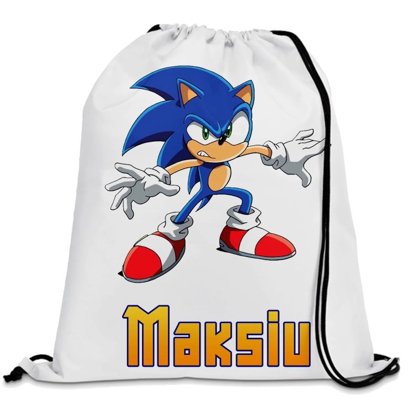 Plecak Worko-Sak Sonic z Personalizacją Imienia dla Fanów