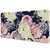 Podkładki na biurko - Ochronna mata na biurko Barokowe kwiaty 90x45 cm - miniaturka - grafika 1