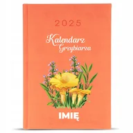 Notesy i bloczki - KALENDARZ A5 2025 Pomarańczowy Planer Na Prezent Dla GRZYBIARZA IMIĘ Wzory - miniaturka - grafika 1