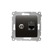 Gniazdka elektryczne - Kontakt Simon Gniazdo RTV/LAN SIMON 54 antracyt - miniaturka - grafika 1