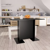 Stoły - vidaXL Stół jadalniany, czarny, 110 x 60 x 75 cm, płyta wiórowa - miniaturka - grafika 1