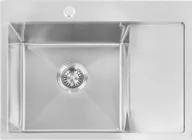 Zlewozmywaki - REA Zlewozmywak stalowy Fin Nikiel szczotkowany - miniaturka - grafika 1