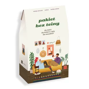 Pakiet bez teiny. Zestaw herbat dla każdego - 14 saszetek 14x 5/8g z herbatą różnego rodzaju i smaku, bez teiny i bez kofeiny, prezent upominek dla ka - Herbata - miniaturka - grafika 1