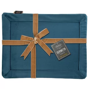 Serweta 30 x 40 4szt Dekoracyjna Velvet Granat - Obrusy i serwetki - miniaturka - grafika 2