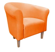 Fotele - ATOS Fotel Milo Mikrofaza 13 pomarańczowy nogi 15 buk - miniaturka - grafika 1