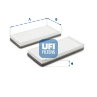 Filtry kabinowe - Filtr, wentylacja przestrzeni pasażerskiej UFI Filtry 53.005.00 - miniaturka - grafika 1
