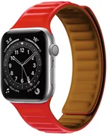 Akcesoria do smartwatchy - Magnetic Strap pasek do Watch 6 / 5 / 4 / 3 / 2 / SE (44mm / 42mm) magnetyczna opaska bransoleta bransoletka czerwony - miniaturka - grafika 1