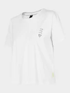 Koszulki i topy damskie - Outhorn, T-shirt damski, TSD606, biały, rozmiar L - miniaturka - grafika 1