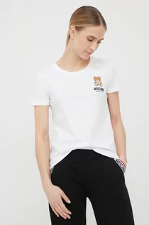Koszulki i topy damskie - Moschino Underwear Underwear t-shirt piżamowy damski kolor biały - grafika 1
