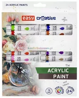 Przybory szkolne - Farba akrylowa 24 kolory EASY - miniaturka - grafika 1