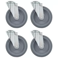 Meble modułowe i akcesoria - vidaXL vidaXL Kółka skrętne z otworem na śrubę, 4 szt., 125 mm - miniaturka - grafika 1