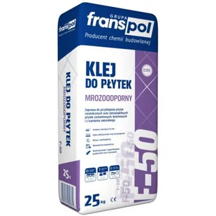 Klej do płytek F-50 C1TE 25 kg Franspol - Zaprawy budowlane - miniaturka - grafika 1