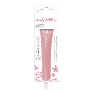 Długopis pastelowy różowy o smaku czekoladowym 25g - Scrapcooking Rose - Dodatki do ciast w proszku - miniaturka - grafika 1