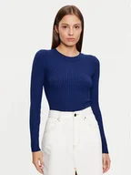 Swetry damskie - Pieces Sweter Crista 17115047 Granatowy Slim Fit - miniaturka - grafika 1