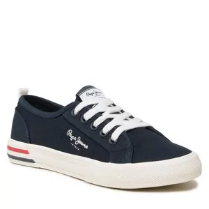 Tenisówki Pepe Jeans - Brady Basic Boy PBS30549 Navy 595 - Trampki damskie - miniaturka - grafika 1