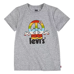 Levi's Kids Koszulka dziewczęca Lvg z krótkim rękawem graficzna koszulka, Jasnoszary wrzos, 12 Lata - Koszulki dla dziewczynek - miniaturka - grafika 1
