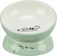 Miski dla kotów - Trixie Trixie Miska Ceramiczna dla Kota Podwyższona 150ml 13cm - miniaturka - grafika 1