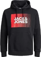Bluzy męskie - Bestseller A/S Męska bluza z kapturem JJECORP Logo Sweat Hood Play NOOS PLS, czarna, 3XL, czarny - miniaturka - grafika 1