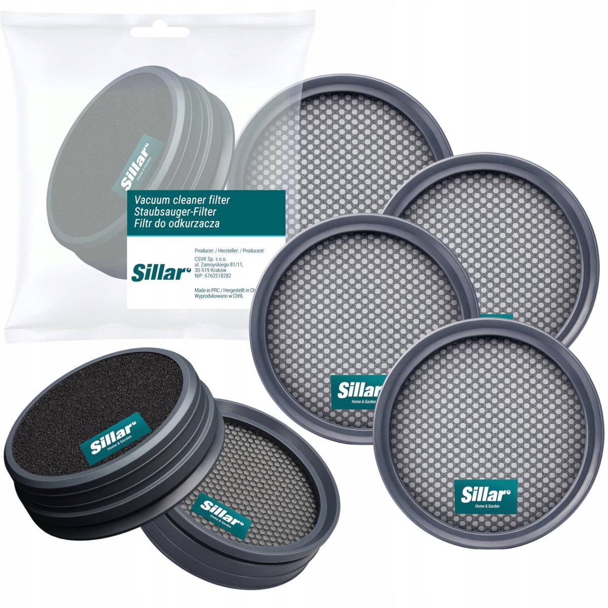 4x Filtr do Philips Speedpro/Aqua 5000 FC6729 FC6728 FC6727 FC6721 FC8009