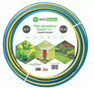 WĄŻ OGRODOWY 3/4” 30m SUPER FLEX BEST GARDEN - Węże ogrodowe i zraszacze - miniaturka - grafika 1