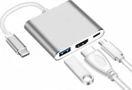 Przełączniki KVM - Przełącznik Pawonik ADAPTER USB C HDMI+USB 3.0+PD 4K HUB MacBook 3w1 - miniaturka - grafika 1