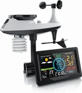 Stacje pogodowe - Bezprzewodowa stacja pogodowa Brandson z czujnikiem zewnętrznym 5 w 1 - kolorowy wyświetlacz LED - DCF - termometr higrometr barometr - prędkość wiatru - opady deszczu - panel słoneczny - miniaturka - grafika 1