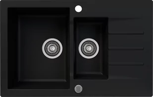 Kernau Zlewozmywak granitowy KGSA 6079 1,5B1D Deep Black - Zlewozmywaki - miniaturka - grafika 1
