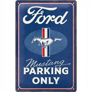 Tablica szyld FORD MUSTANG PARKING ONLY blacha metal prezent 20x30 - Akcesoria motoryzacyjne - miniaturka - grafika 1