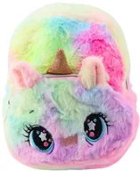 Plecaki szkolne i tornistry - Plecak Dziecięcy Pluszowy Jednorożec Tęczowy Kolorowy 20cm 3L - miniaturka - grafika 1