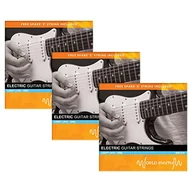 Struny gitarowe  - World Rhythm struny do gitary elektrycznej – lekkie (.010 – 046) struny z zapasowymi strunami – 3 szt - miniaturka - grafika 1