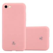 Szkła hartowane na telefon - Crong Soft Skin Cover - Zestaw etui iPhone SE 2020 / 8 / 7 (różowy) + szkło hybrydowe 9H (biała ramka) - miniaturka - grafika 1