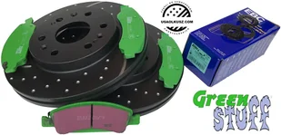 Przednie klocki GreenStuff + NAWIERCANE NACINANE tarcze hamulcowe 330mm EBC seria GD Chevrolet Tahoe 2009- - Tarcze hamulcowe - miniaturka - grafika 14