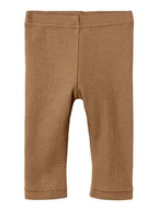 Spodenki dla niemowląt - Lil Atelier Legginsy w kolorze jasnobrązowym - miniaturka - grafika 1