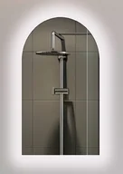 Lustra - Lustro łazienkowe Luna Półowal owalne 50x90 cm z oświetleniem LED  IP 44 - miniaturka - grafika 1