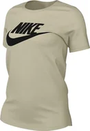 Koszulki i topy damskie - Nike Top damska koszulka sportowa Club z krótkim rękawem ICN Ftra, kokosowy mleczny/czarny, DX7906-113, XS - miniaturka - grafika 1