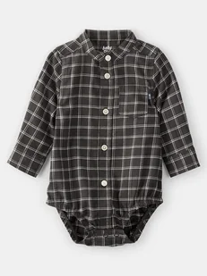 OshKosh Body-koszula w kolorze antracytowym - Body dla niemowląt - miniaturka - grafika 1