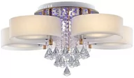 Lampy sufitowe - GL MLAMP LAMPA sufitowa ELMDRS8006/5 TR MLAMP glamour OPRAWA crystal z pilotem złota biała ELMDRS8006/5 TR - miniaturka - grafika 1