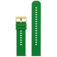 Paski - Pasek gumowy do zegarka U27 - zielony/złoty - 20mm - miniaturka - grafika 1