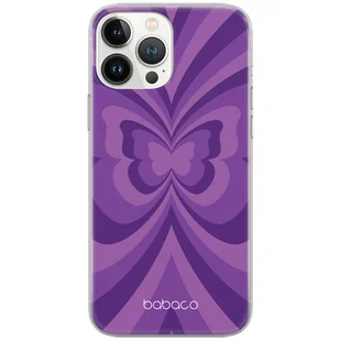 Etui do Apple IPHONE 14 PRO MAX Motyle 001 Babaco Nadruk pełny Fioletowy - Etui i futerały do telefonów - miniaturka - grafika 1