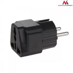 Maclean MCE155 46974 Adapter gniazdo UK na wtyk EU uniwersalny czarny CEN-46974 - Adaptery i przejściówki - miniaturka - grafika 1