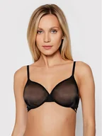 Biustonosze - Gossard Biustonosz z fiszbiną Glossies Sheer Moulded 6271 Czarny - miniaturka - grafika 1