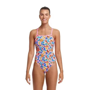 FUNKITA Strój kąpielowy damski jednoczęściowy SINGLE STRAP ONE PIECE Feline Fiesta - Stroje kąpielowe - miniaturka - grafika 1
