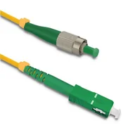 Patchcordy - Qoltec Patchcord Światłowodowy FC/APC-SC/APC SM 9/125 G652D 15m 54304 - miniaturka - grafika 1