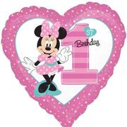 Urodziny dziecka - Amscan Balon foliowy standard Minnie 1 urodziny - miniaturka - grafika 1