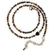 Naszyjniki - Naszyjnik choker tygrysie oko kamienie naturalne trendy / StoneLab - miniaturka - grafika 1