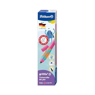 Pelikan 820424 griffix długopis dla osób praworęcznych, LovelyPink, 1 sztuka w składanym pudełku - Długopisy - miniaturka - grafika 1